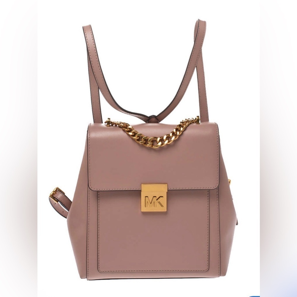 Michael Kors Brown Backpack with Gold Chain - Picture 2 of 13